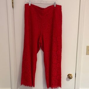 J.Crew Red Lace Pants